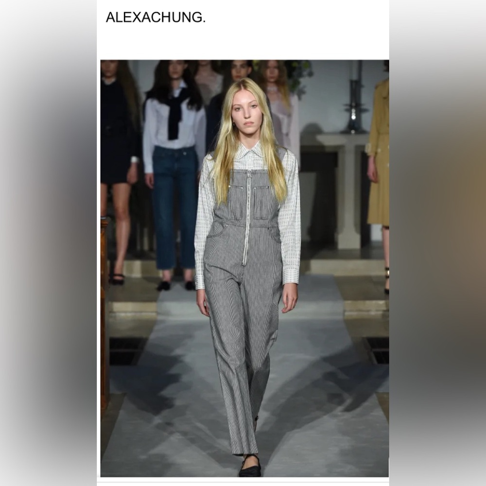 ALEXACHUNG Striped Overalls!!!